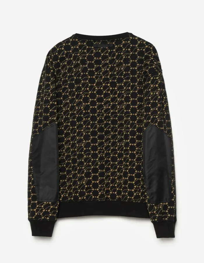 Maharishi Crew Sweats 6038 Honeycomb Snakeskin Crew Sweat BlackGold 8211 Men