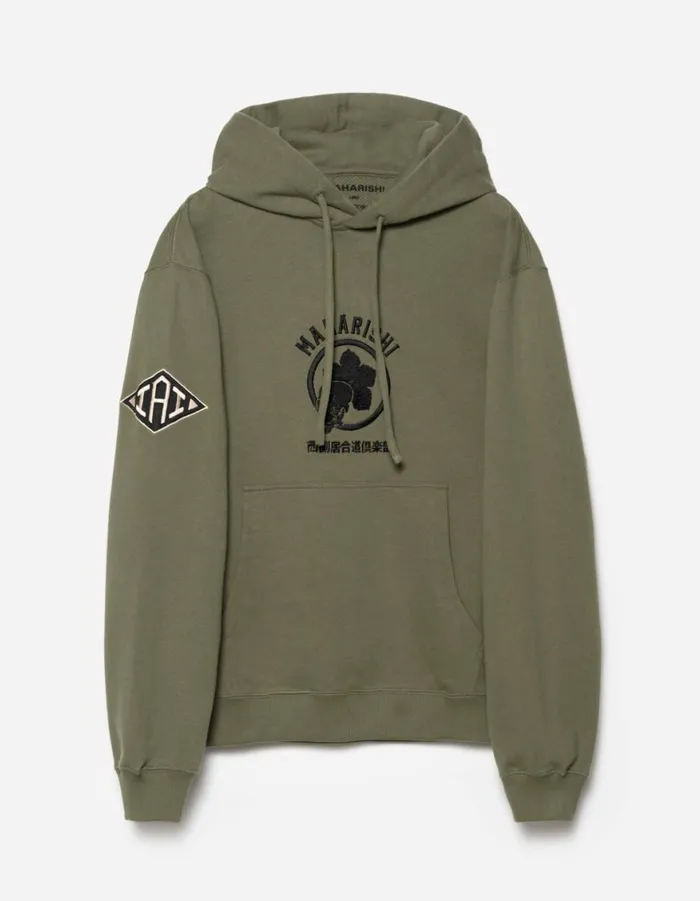 Maharishi Hooded Sweats 1102 Kamon Hooded Sweat Olive 8211 Men