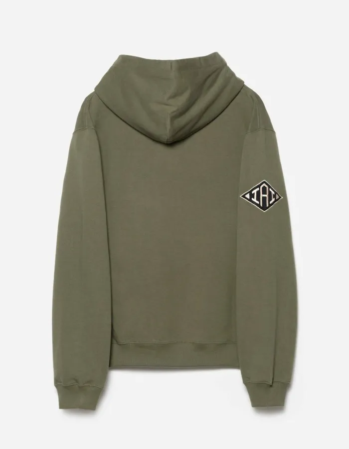 Maharishi Hooded Sweats 1102 Kamon Hooded Sweat Olive 8211 Men