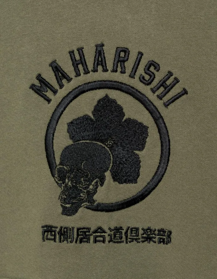 Maharishi Hooded Sweats 1102 Kamon Hooded Sweat Olive 8211 Men
