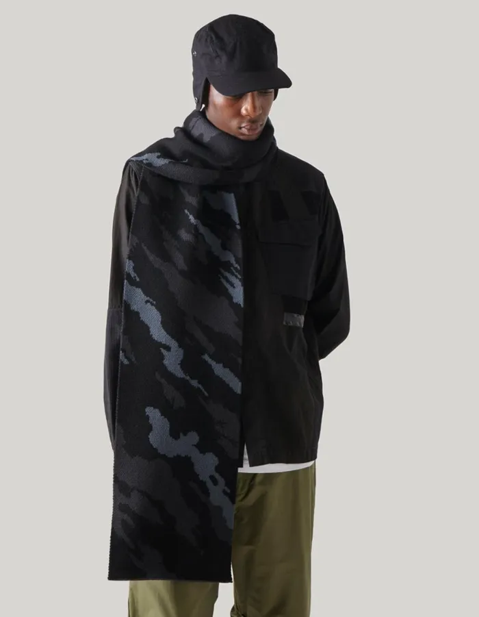 Maharishi Knits 1121 DPM Bonsai Forest Knitted Scarf Subdued Night 8211 Men