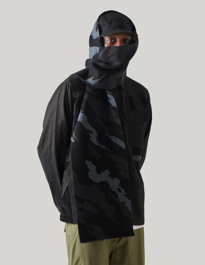Maharishi Knits 1121 DPM Bonsai Forest Knitted Scarf Subdued Night 8211 Men