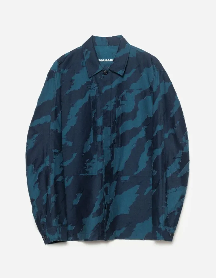 Maharishi Long Sleeve Shirts 6061 Bonsai Utility Shirt Indigo 8211 Men