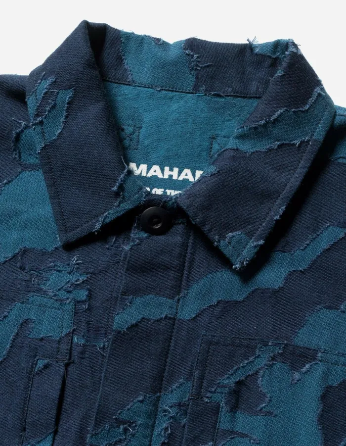 Maharishi Long Sleeve Shirts 6061 Bonsai Utility Shirt Indigo 8211 Men