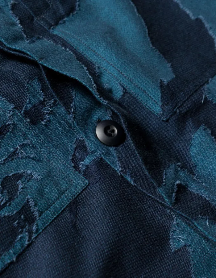 Maharishi Long Sleeve Shirts 6061 Bonsai Utility Shirt Indigo 8211 Men