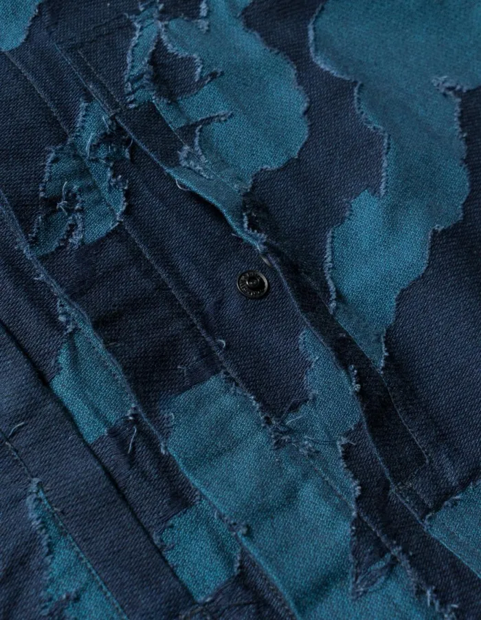 Maharishi Long Sleeve Shirts 6061 Bonsai Utility Shirt Indigo 8211 Men