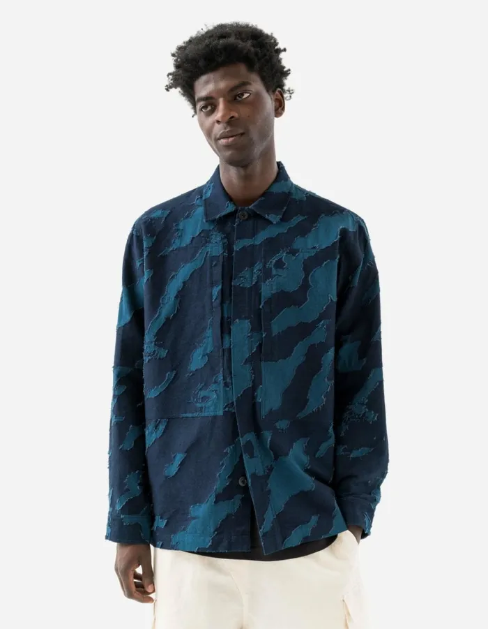 Maharishi Long Sleeve Shirts 6061 Bonsai Utility Shirt Indigo 8211 Men