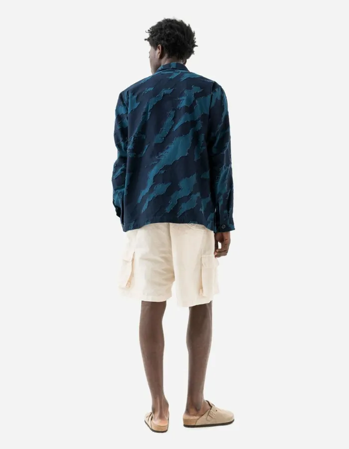 Maharishi Long Sleeve Shirts 6061 Bonsai Utility Shirt Indigo 8211 Men