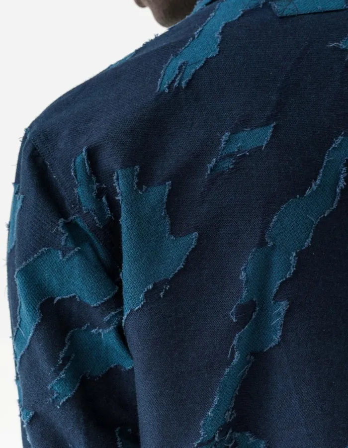 Maharishi Long Sleeve Shirts 6061 Bonsai Utility Shirt Indigo 8211 Men