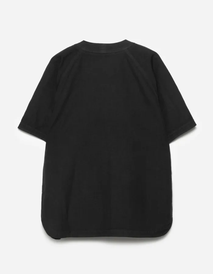 Maharishi Short Sleeve Shirts 6079 Asym Monk Hemp Shirt Black 8211 Men