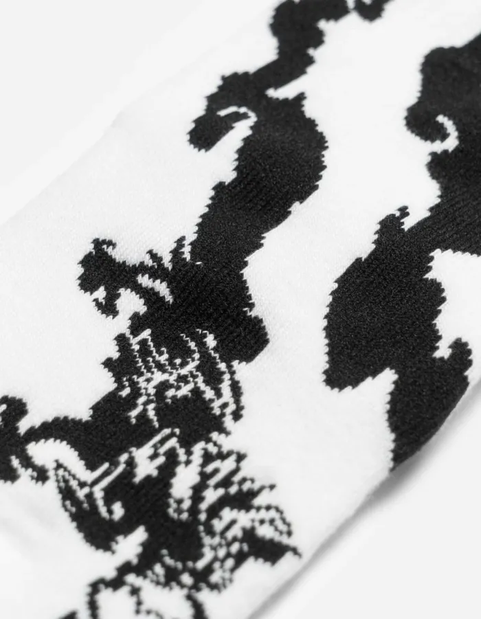 Maharishi Socks 1403 Bonsai Dragon Tabi Sports Socks 3 Pack WhiteWhiteWhite 8211 Men
