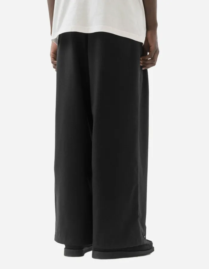 Maharishi Track Pants 6058 Asymmetrical Wool Pleated Pants Black 8211 Men