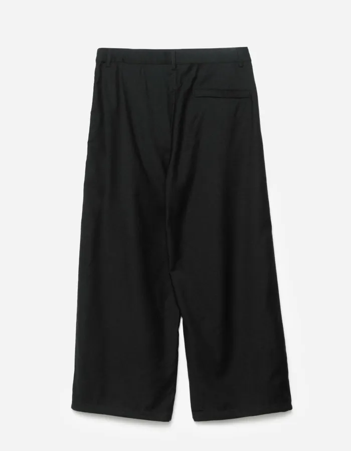 Maharishi Track Pants 6058 Asymmetrical Wool Pleated Pants Black 8211 Men