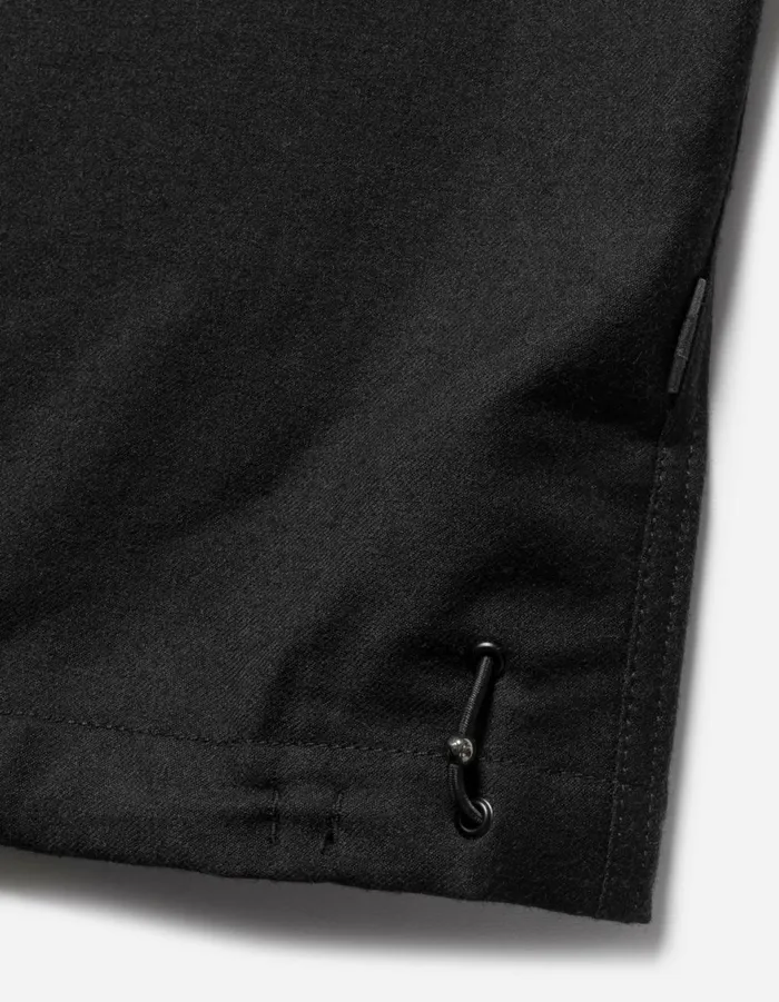 Maharishi Track Pants 6058 Asymmetrical Wool Pleated Pants Black 8211 Men