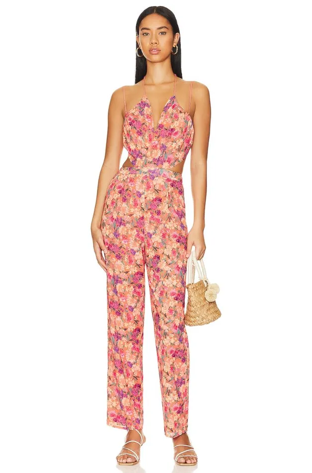 Makena Jumpsuit Impressionist Floral Women Lovers and Friends Jumpsuits