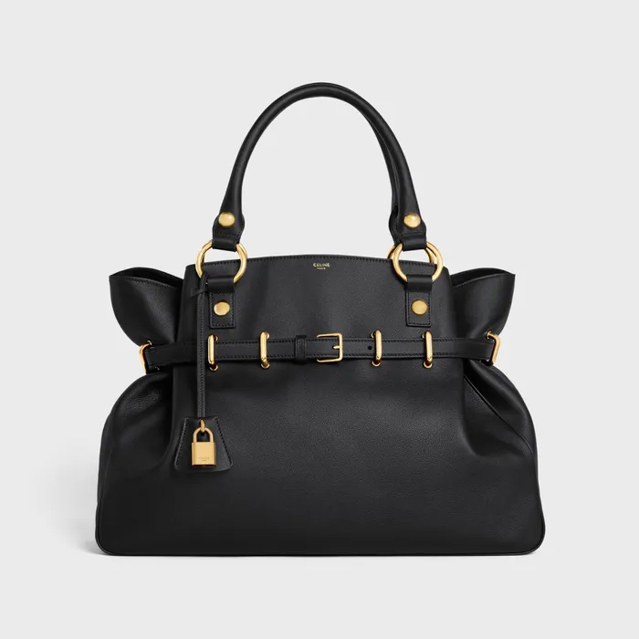 Medium Anita Bag In Supple Calfskin Black Women CELINE MORE LINES