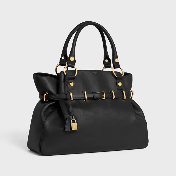 Medium Anita Bag In Supple Calfskin Black Women CELINE MORE LINES Medium Anita Bag In Supple Calfskin Black Women CELINE MORE LINES