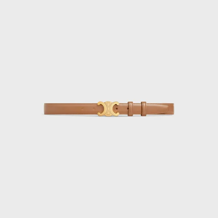 Medium Triomphe Belt In Taurillon Leather Bronze Women CELINE BELTS