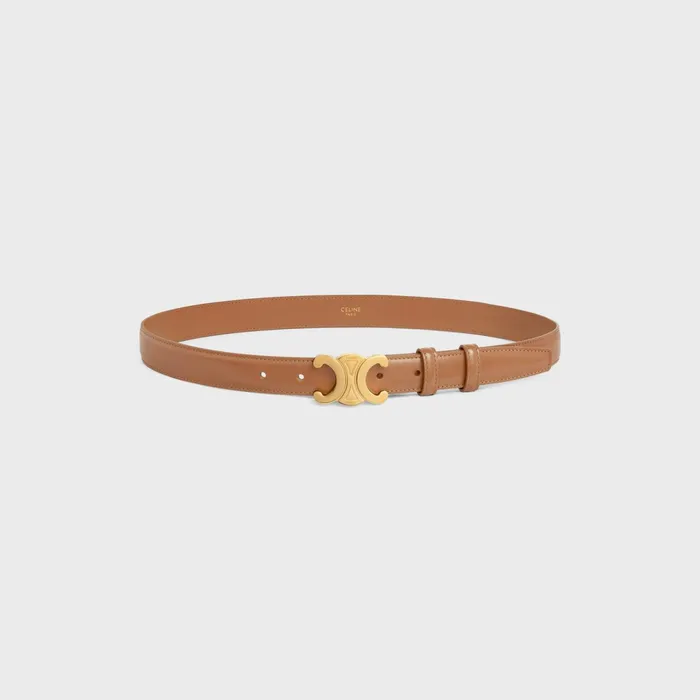 Medium Triomphe Belt In Taurillon Leather Bronze Women CELINE BELTS Medium Triomphe Belt In Taurillon Leather Bronze Women CELINE BELTS