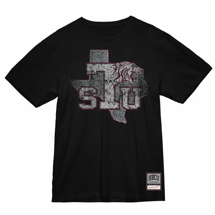 Men039s Collegiate Mitchell and Ness Big Logo Tee Texas Southern University