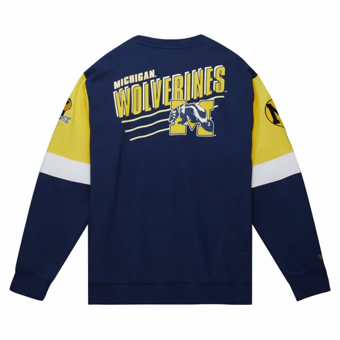 Men039s Hoodies and Sweatshirts Mitchell and Ness All Over Crew 30 University Of Michigan Men039s Hoodies and Sweatshirts Mitchell and Ness All Over Crew 30 University Of Michigan
