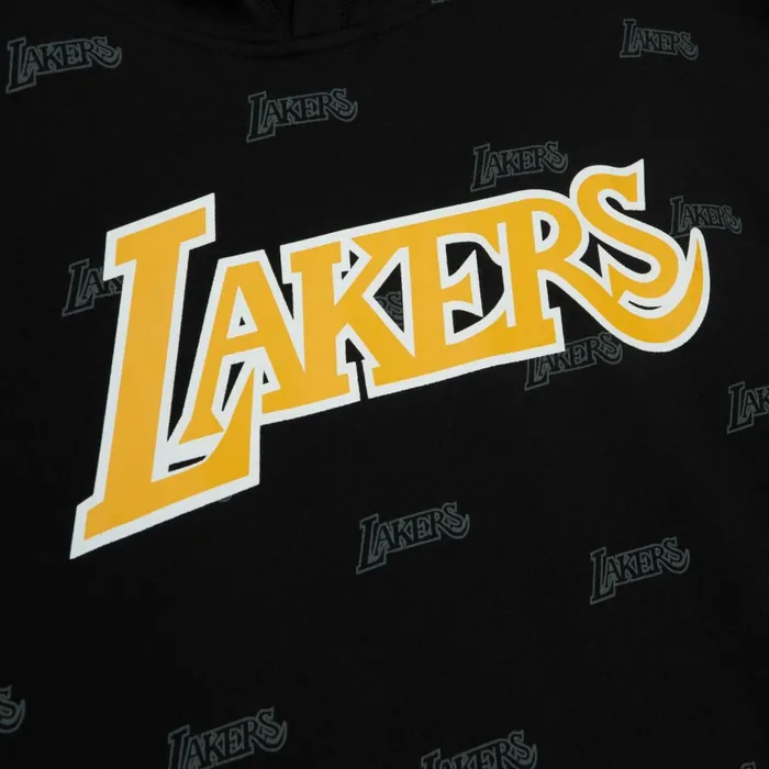 Men039s Hoodies and Sweatshirts Mitchell and Ness AOP Fleece Hoodie Los Angeles Lakers Men039s Hoodies and Sweatshirts Mitchell and Ness AOP Fleece Hoodie Los Angeles Lakers