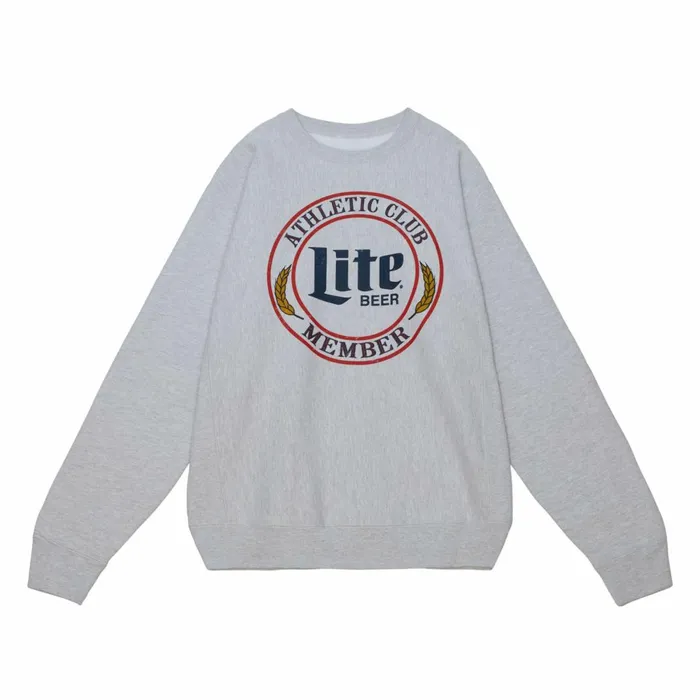 Men039s Hoodies and Sweatshirts Mitchell and Ness MandN X Miller Lite Crest Crewneck Men039s Hoodies and Sweatshirts Mitchell and Ness MandN X Miller Lite Crest Crewneck