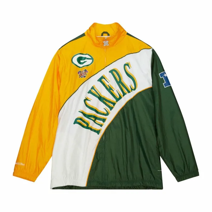 Men039s Jackets and Outerwear Mitchell and Ness Arched Retro Lined Windbreaker Green Bay Packers Men039s Jackets and Outerwear Mitchell and Ness Arched Retro Lined Windbreaker Green Bay Packers