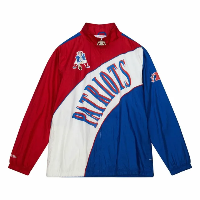 Men039s Jackets and Outerwear Mitchell and Ness Arched Retro Lined Windbreaker New England Patriots Men039s Jackets and Outerwear Mitchell and Ness Arched Retro Lined Windbreaker New England Patriots