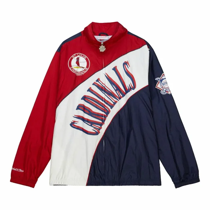 Men039s Jackets and Outerwear Mitchell and Ness Arched Retro Lined Windbreaker St Louis Cardinals Men039s Jackets and Outerwear Mitchell and Ness Arched Retro Lined Windbreaker St Louis Cardinals