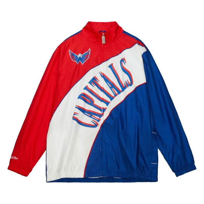 Men039s Jackets and Outerwear Mitchell and Ness Arched Retro Lined Windbreaker Washington Capitals Men039s Jackets and Outerwear Mitchell and Ness Arched Retro Lined Windbreaker Washington Capitals