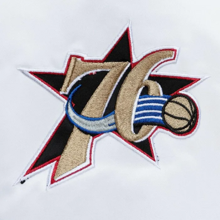 Men039s Jackets and Outerwear Mitchell and Ness City Collection Lightweight Satin Jacket Philadelphia 76ers Men039s Jackets and Outerwear Mitchell and Ness City Collection Lightweight Satin Jacket Philadelphia 76ers