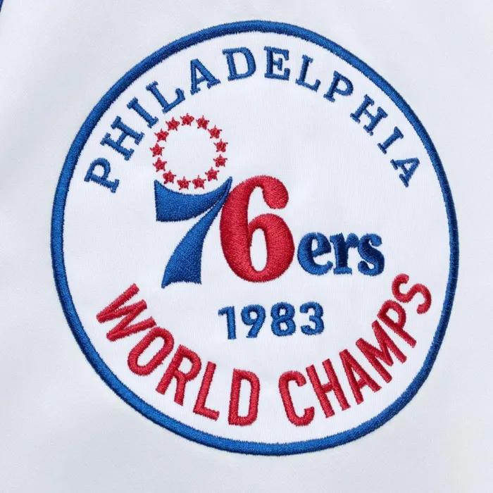 Men039s Jackets and Outerwear Mitchell and Ness City Collection Lightweight Satin Jacket Philadelphia 76ers Men039s Jackets and Outerwear Mitchell and Ness City Collection Lightweight Satin Jacket Philadelphia 76ers