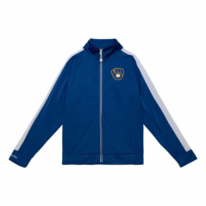Men039s Jackets and Outerwear Mitchell and Ness Flashback Track Jacket Milwaukee Brewers Men039s Jackets and Outerwear Mitchell and Ness Flashback Track Jacket Milwaukee Brewers