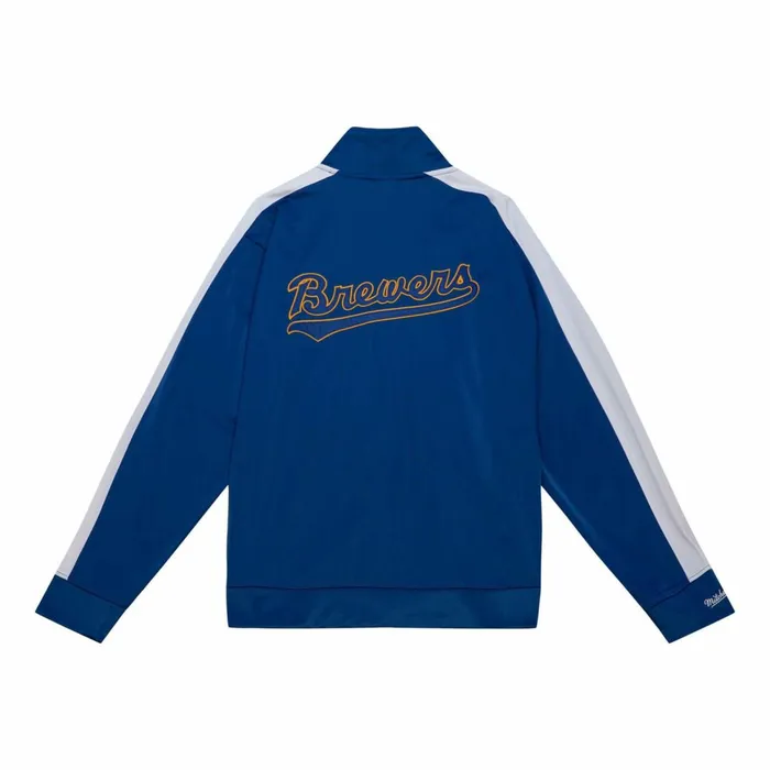 Men039s Jackets and Outerwear Mitchell and Ness Flashback Track Jacket Milwaukee Brewers Men039s Jackets and Outerwear Mitchell and Ness Flashback Track Jacket Milwaukee Brewers