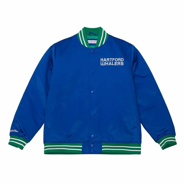 Men039s Jackets and Outerwear Mitchell and Ness Heavyweight Satin Jacket Hartford Whalers Men039s Jackets and Outerwear Mitchell and Ness Heavyweight Satin Jacket Hartford Whalers
