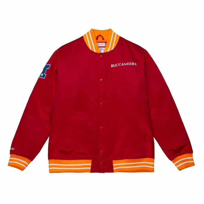 Men039s Jackets and Outerwear Mitchell and Ness Heavyweight Satin Jacket Tampa Bay Buccaneers Men039s Jackets and Outerwear Mitchell and Ness Heavyweight Satin Jacket Tampa Bay Buccaneers