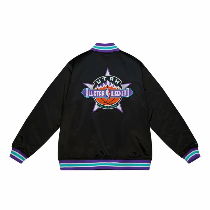 Men039s Jackets and Outerwear Mitchell and Ness Heavyweight Satin Jacket Update All Star 1993