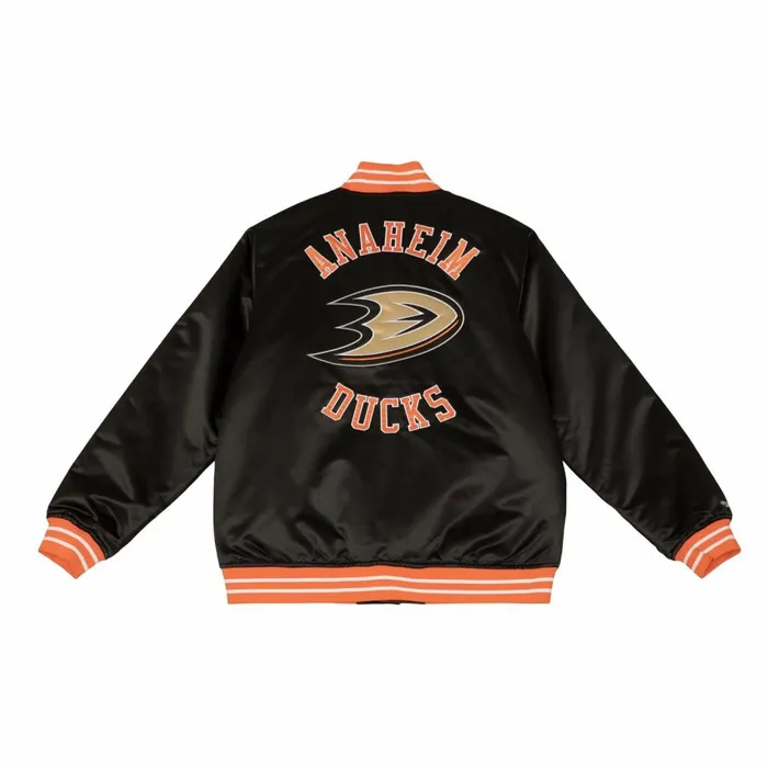 Men039s Jackets and Outerwear Mitchell and Ness Heavyweight Satin Jacket Update Anaheim Ducks Men039s Jackets and Outerwear Mitchell and Ness Heavyweight Satin Jacket Update Anaheim Ducks