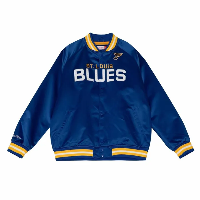 Men039s Jackets and Outerwear Mitchell and Ness Lightweight Satin Jacket St Louis Blues Men039s Jackets and Outerwear Mitchell and Ness Lightweight Satin Jacket St Louis Blues