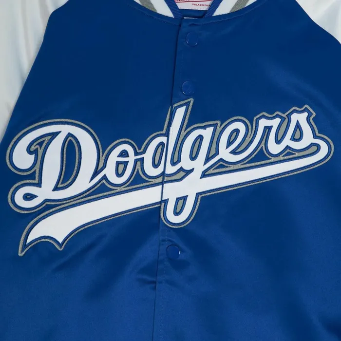 Men039s Jackets and Outerwear Mitchell and Ness Primetime Lightweight Satin Jacket Los Angeles Dodgers Men039s Jackets and Outerwear Mitchell and Ness Primetime Lightweight Satin Jacket Los Angeles Dodgers