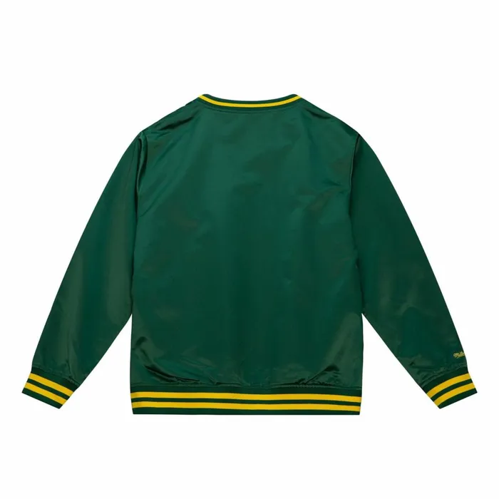 Men039s Jackets and Outerwear Mitchell and Ness Sideline Pullover Satin Jacket Oakland Athletics Men039s Jackets and Outerwear Mitchell and Ness Sideline Pullover Satin Jacket Oakland Athletics