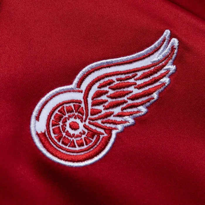 Men039s Jackets and Outerwear Mitchell and Ness Special Script Light Weight Satin Jacket Detroit Red Wings Men039s Jackets and Outerwear Mitchell and Ness Special Script Light Weight Satin Jacket Detroit Red Wings