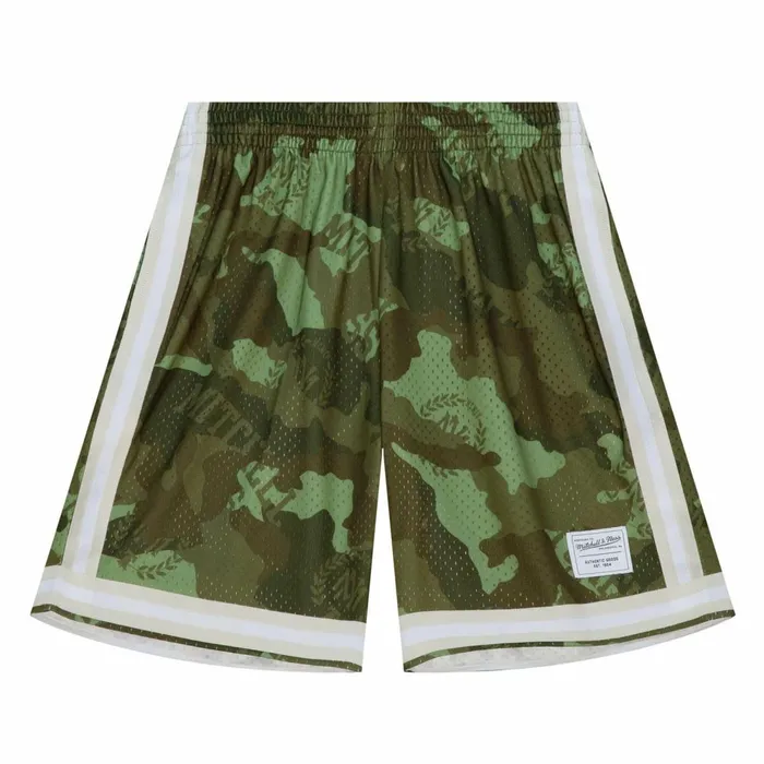 Men039s MandN Brand Mitchell and Ness Mitchell and Ness Ghost Green Camo Swingman Branded Shorts Men039s MandN Brand Mitchell and Ness Mitchell and Ness Ghost Green Camo Swingman Branded Shorts