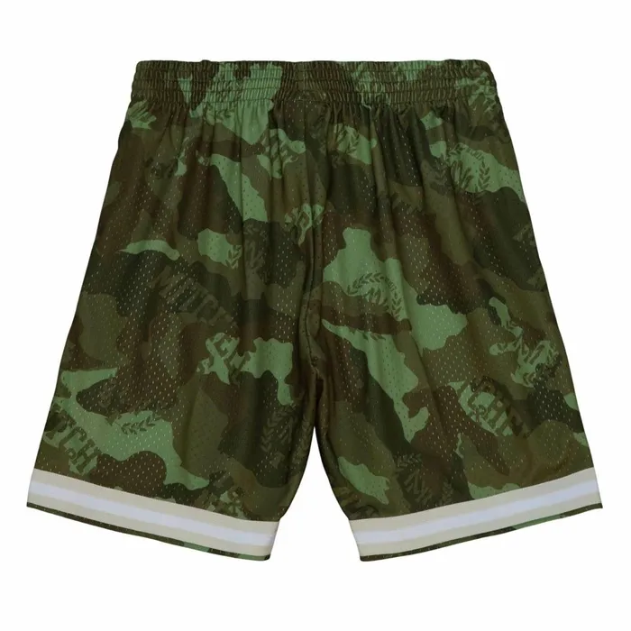 Men039s MandN Brand Mitchell and Ness Mitchell and Ness Ghost Green Camo Swingman Branded Shorts Men039s MandN Brand Mitchell and Ness Mitchell and Ness Ghost Green Camo Swingman Branded Shorts
