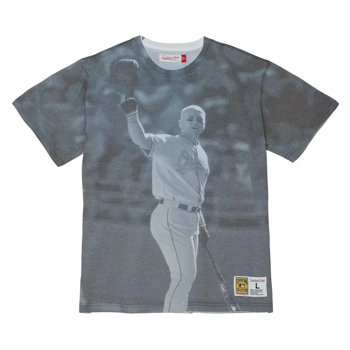 Men039s MLB Mitchell and Ness Highlight Sublimated Player Tee Baltimore Orioles Cal Ripken Jr Men039s MLB Mitchell and Ness Highlight Sublimated Player Tee Baltimore Orioles Cal Ripken Jr
