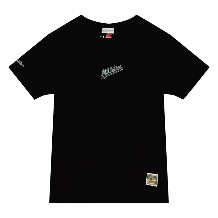 Men039s MLB Mitchell and Ness Insignia SS Tee Oakland Athletics