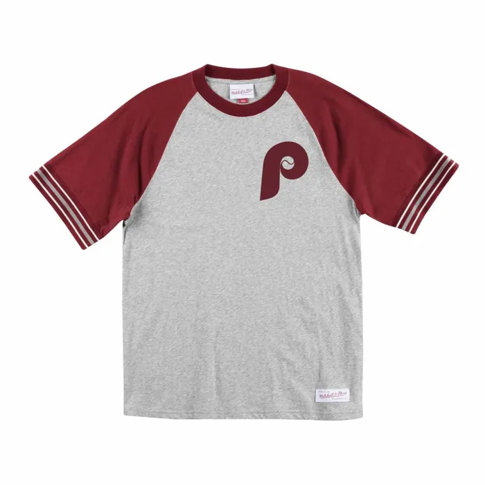 Men039s MLB Mitchell and Ness Team Captain Tee Philadelphia Phillies