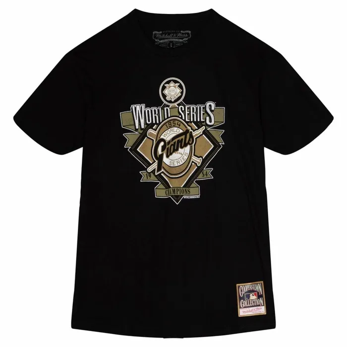Men039s MLB Mitchell and Ness World Series Champions Tee San Francisco Giants 1954