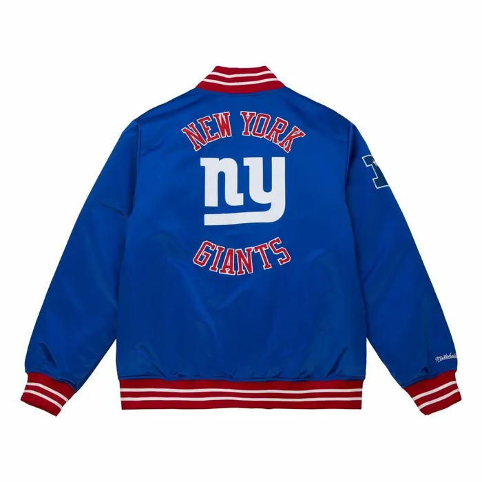 Men039s NFL Mitchell and Ness Heavyweight Satin Jacket New York Giants Men039s NFL Mitchell and Ness Heavyweight Satin Jacket New York Giants